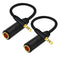 1ft 1/4 to 3.5mm Cable, Quarter inch (6.35mm) Female to 3.5mm Male Adapter, 2-Pack Nylon Braided Cable