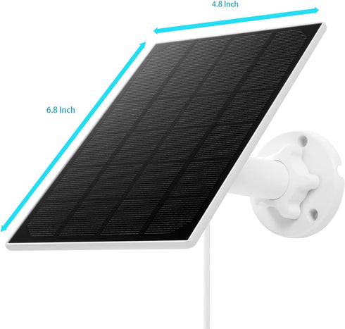 5W Solar Panel, IP 65 Waterproof 5V Micro USB Port for Security Cameras Wireless Outdoor, Compatible with Rechargeable Battery Security Camera by COOHILIGH