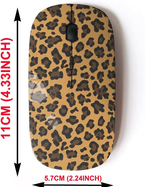 2.4G Wireless Mouse with Cute Pattern Design for All Laptops and Desktops with Nano Receiver - Animal Print Graphic