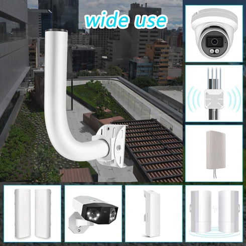 Slinkdsco Adjustable Sturdy Universal Wireless Bridge Bracket Mount Kit for Outdoor Antenna (2-Pack)