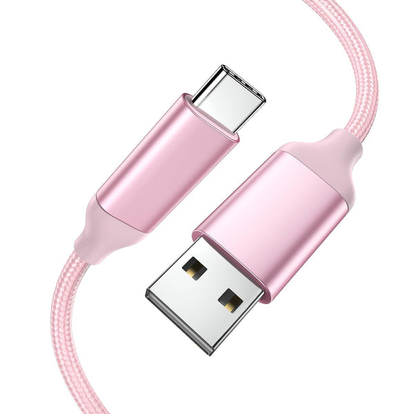 10FT USB Type C Charging Cable Pink, Long Android Auto Cable, Quick Charge Cord for Samsung Galaxy, PS5/PS4