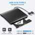 Ziweo 3.0 External USB Type-C CD DVD +/-RW Drive - Portable CD ROM Reader & DVD Burner with Protective Carrying Case