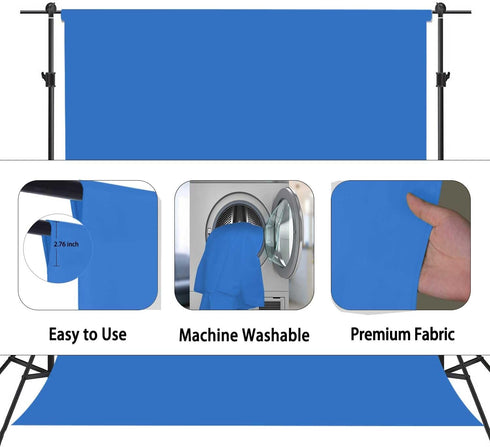 TERSUM 5x7ft Royal Blue Backdrop, Photo Booth Portrait Photography Backdrops, Studio Blue Screen Backdrop