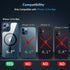 Amizee iPhone 12 Pro Max Magnetic Case with Screen & Camera Protectors, Clear Shockproof, MagSafe Compatible (Blue)