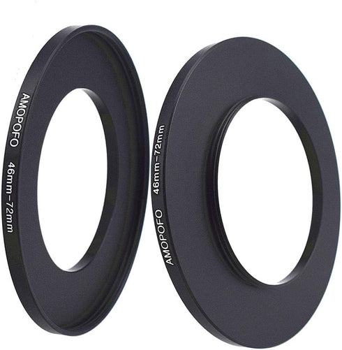 Metal Step Up Ring Adapter 46mm to 72mm, Step-Up Lens Adapter Ring for Filters UV, ND, CPL, Compatible with 46mm Lenses