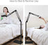Elekpopu 5LB Tablet Floor Stand with Metal Base, Overhead Bed Phone Stand Angle Height Adjustable Holder, Universal