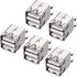 uxcell PCB USB Connector Type-A Dual Port Female Jack – Vertical Four Bend Foot, 5pcs