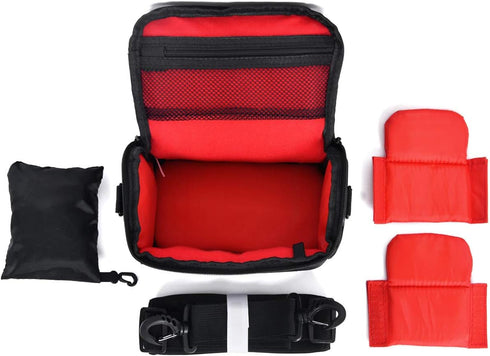 FOSOTO Compact Camera Shoulder Bag Case with Waterproof Rain Cover for Canon EOS M50 PowerShot SX420 SX430 SX70 SX50