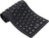 Roll-up Silicone Keyboard, Fully Sealed Silent Soft USB Wired Keyboard, 85 Keys Foldable Waterproof Flexible (Black)
