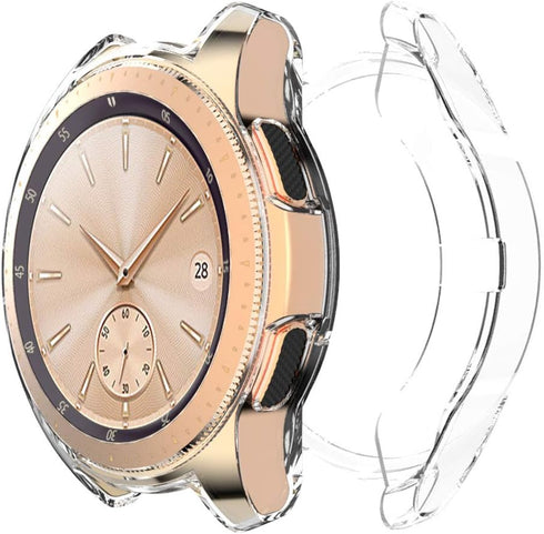 Suoman 3-Pack Clear TPU Case for Samsung Galaxy Watch 42mm, All-Around Protective Bumper Cover