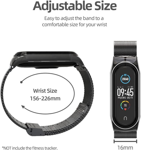 MIJOBS Strap for Xiaomi Mi Band 5/6/7, Breathable Replacement Wristband for Band 4/Mi Band 3 Smartwatch