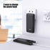 Ultra Slim 10000mAh Portable Power Bank with Built-in Cable, USB C External Battery Pack with Built-in AC Wall Plug,