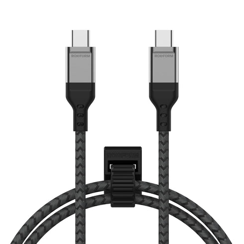 Rokform PowerTrip 100W USB-C Charging Cable, 1m (3.3 ft), Fast Charging Braided Cable for iPhone 15, Galaxy S23, USB C