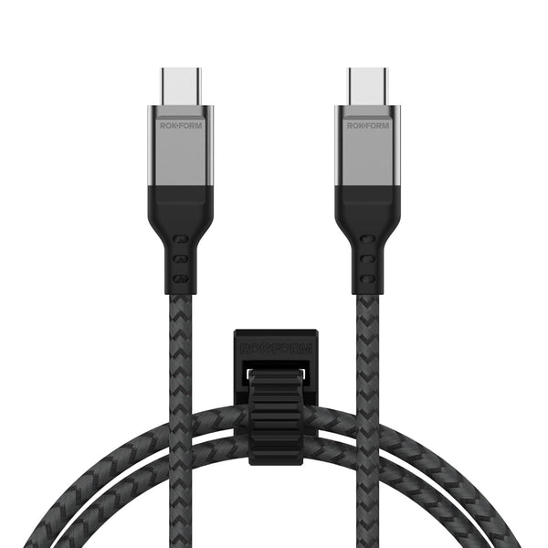 Rokform PowerTrip 100W USB-C Charging Cable, 1m (3.3 ft), Fast Charging Braided Cable for iPhone 15, Galaxy S23, USB C