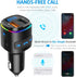 Upgraded Criacr V5.0 Bluetooth FM Transmitter for Car, QC3.0 Charge & 7 RGB Color LED Backlit Adapter