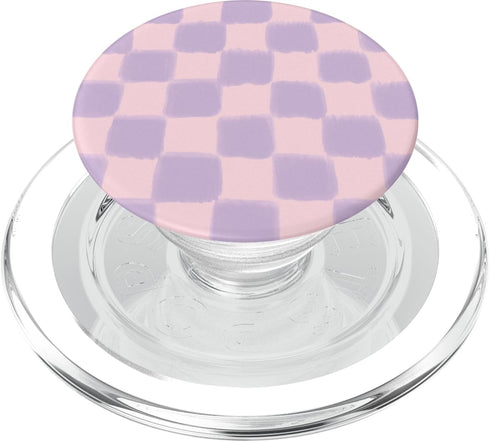 PopSockets Phone Grip Pink & Purple Checker PopGrip for MagSafe