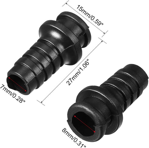 uxcell 15pcs 8-7mm PVC Strain Relief Cord Boot Protector for Power Tool Hose