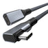USB 4 Extension Cable 240W 2FT, Right Angle Thunderbolt 4/3 & USB C Male to Female Cable, PD 3.1 Fast Charging for