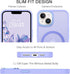 BENTOBEN Translucent Matte Magnetic Case for iPhone 14 Plus, Compatible with MagSafe, Purple Blue