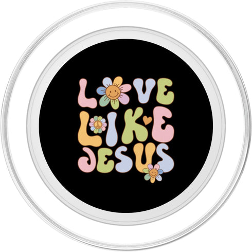 Groovy Love Like Jesus Religious God Christian Graphic PopSockets PopGrip for MagSafe
