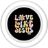 Groovy Love Like Jesus Religious God Christian Graphic PopSockets PopGrip for MagSafe