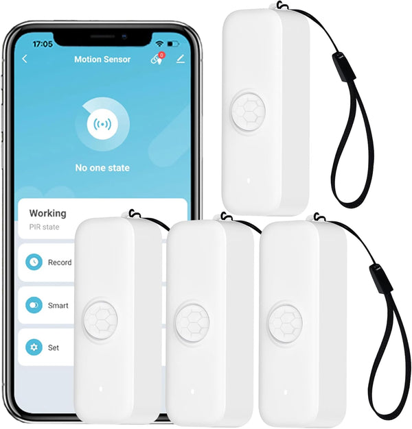 WiFi Smart Motion Sensor, Wireless PIR Motion Detector for Home Security, Infrared Motion Sensor with App Notification
