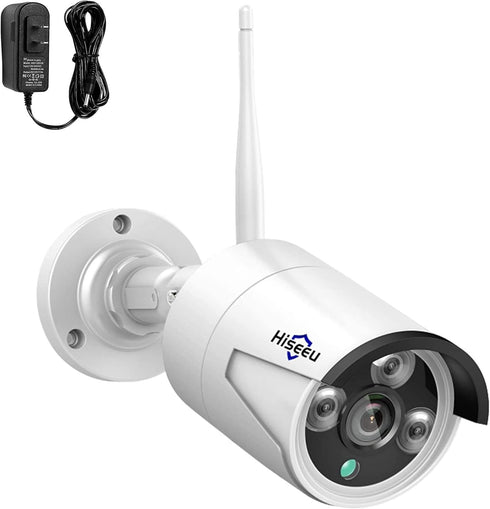 Hiseeu 3MP Outdoor Wireless Security Camera, Waterproof with IR Cut Day & Night Vision, Compatible with 10CH System