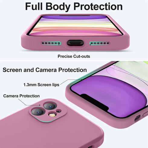 Vooii Liquid Silicone Case for iPhone 11 6.1 inch, Upgraded with Camera Protection and Soft Anti-Scratch Lining,