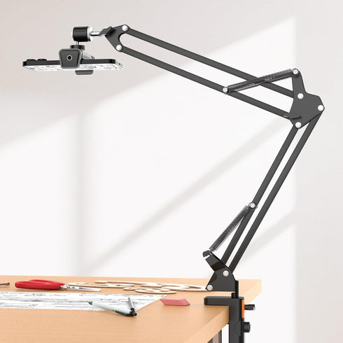 UBeesize Overhead Phone Mount Flexible Webcam Arm with Phone Holder and Ball Head for Live Streaming & Photography