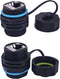 Waterproof CAT6 RJ45 Panel Mount Coupler - IP68 Shielded Industrial Ethernet LAN Pass Through Connector (2PACK)