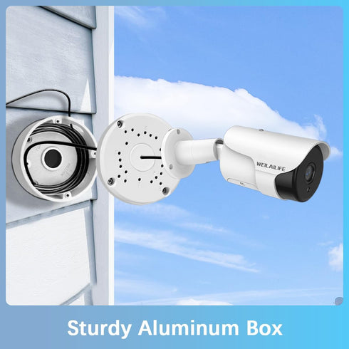 Universal Bullet Security Camera Mount Bracket, Waterproof Outdoor Cover, Metal Electric Enclosure, 1 Pack