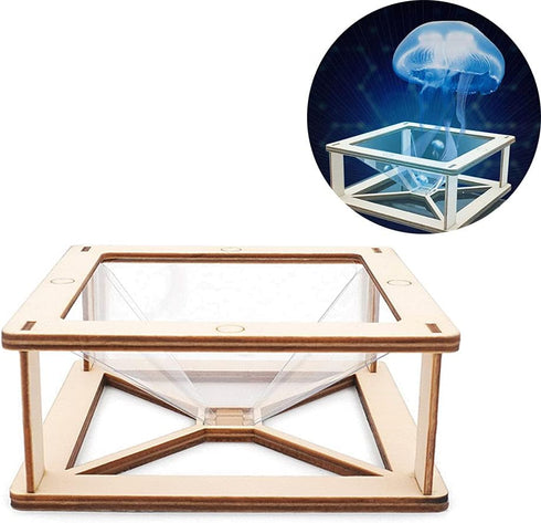 MEELYHOME 3D Hologram Projector Pyramid Mobile Smartphone Hologram 3D Display Stands Projector Any
