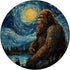 Funny Bigfoot Sasquatch Starry Night Van Gogh PopSockets Standard PopGrip