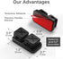 Magnetic Cable Holders X-Protector, Premium Self-Adhesive Clips for Desk Cord Management, Black