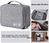 Cable Organizer, Water-repellent Charger Organizer Travel Case, Electronic Accessory Bag with Removable Dividers (Grey)