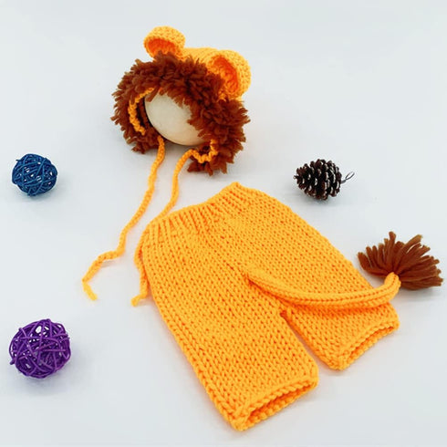 Newborn Photography Prop, Infant Baby Boxing Gloves and Crochet Costume for 6-12 Months