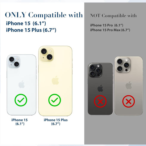Goton Camera Lens Protector for iPhone 15 Plus, Bling Tempered Glass with Glitter Diamond Metal Cover, Blue