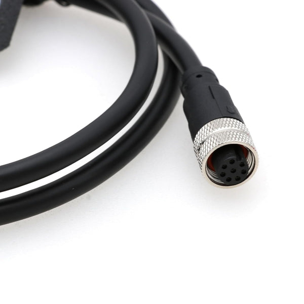 M12 A-Code 8 Pin Female to Flying Leads Cable, Shielded Industrial Aviation Sensor Connection Cable 1M