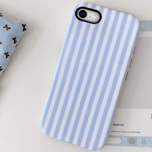 GLBYDLO /8/7 2-Layer Compatible with iPhone SE Cute Phone Case,Striped Aesthetic Pattern Design,Scratch Resistant