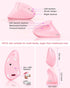 Lekvey Pink Ergonomic Vertical Wireless Mouse, Rechargeable 2.4 GHz USB Optical, 800/1200/1600 DPI, 6 Buttons