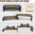 WESTREE Dual Monitor Stand, Adjustable Length and Angle Riser with 2 Shelves, Desktop Organizer for Monitors and Laptops