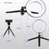 LED Ring Light 6" with Tripod Stand for YouTube Video and Makeup, Mini Camera Light with Cell Phone Holder