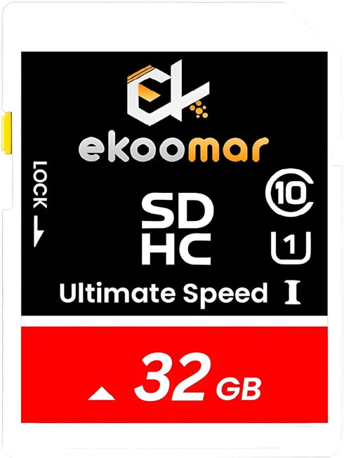Ekoomar Card - Class 10, High-Speed Memory Card with 100MB/s for Digital Camera,