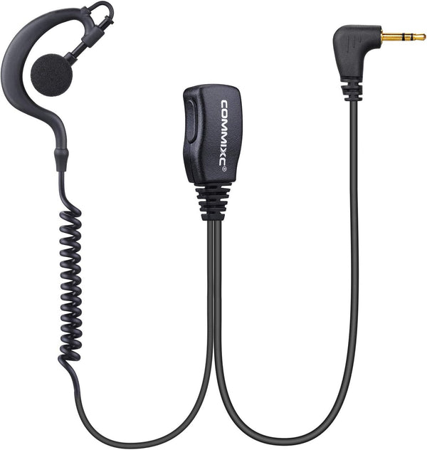 2-Pack Walkie Talkie Earpiece with Mic, 2.5mm 1-Pin G-Shape Headset for Motorola Talkabout Radios