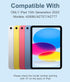 Hamile for iPad 10th Generation Case with Keyboard, 10.9 Inch, 7 Colors Backlit Wireless Detachable Folio Cover, Sky