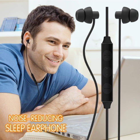 MAXROCK Ultra-Soft Sleep Earbuds, Comfortable Noise Isolating Earplugs with Mic & Volume Control - Perfect for Air