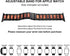 iiteeology Apple Watch Band, Natural Wooden Steel Link Bracelet for iWatch Ultra 2/Series 1-10, Black