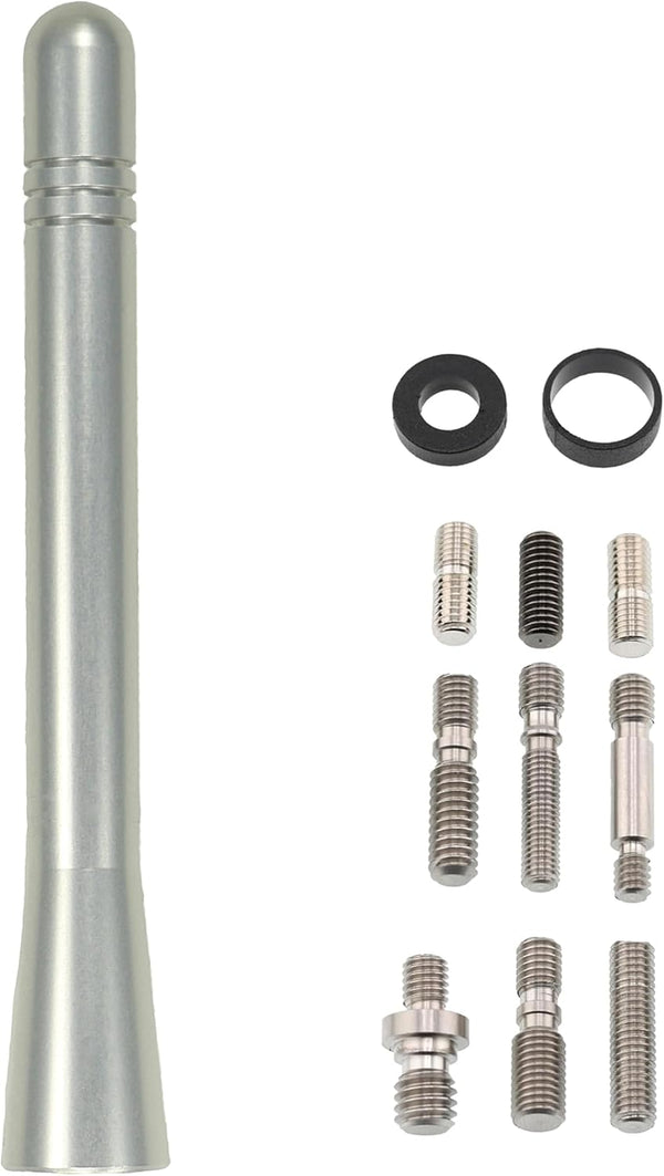 Votex - Made in USA - 4 Inch Silver Aluminum Antenna - Stainless