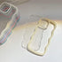 QLTYPRI iPhone 13/iPhone 14 (6.1 inch) Case, Cute Curly Wave Frame Clear Case for Girls, Soft Silicone TPU