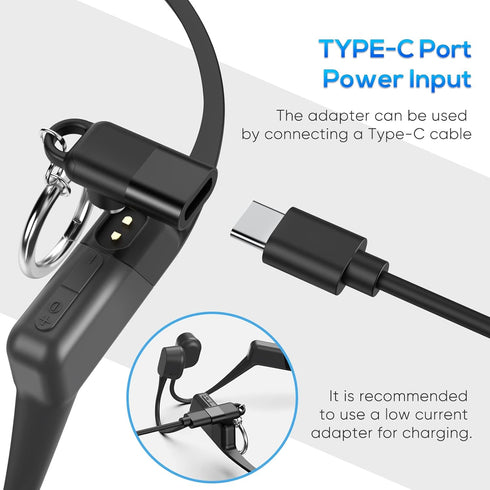 AfterShokz Aeropex AS800 Charging Cable Replacement & USB Type C Charger for OpenRun, OpenRun Pro, Mini & OpenComm.